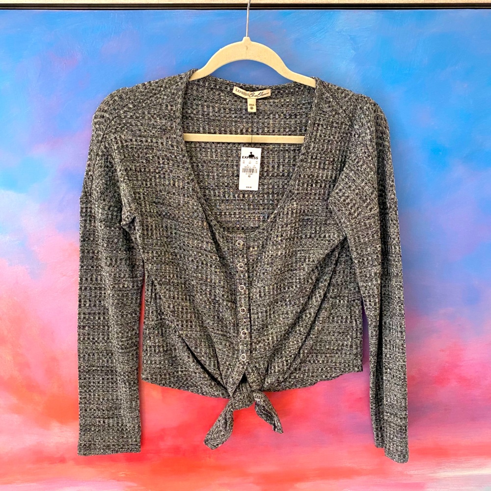 NWT Express waffle knit shirt XS